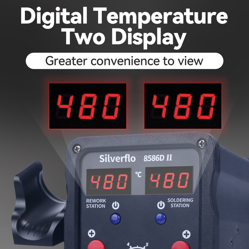 Silverflo 8586D Soldering Stat - T12 Soldering Station Oled review and price