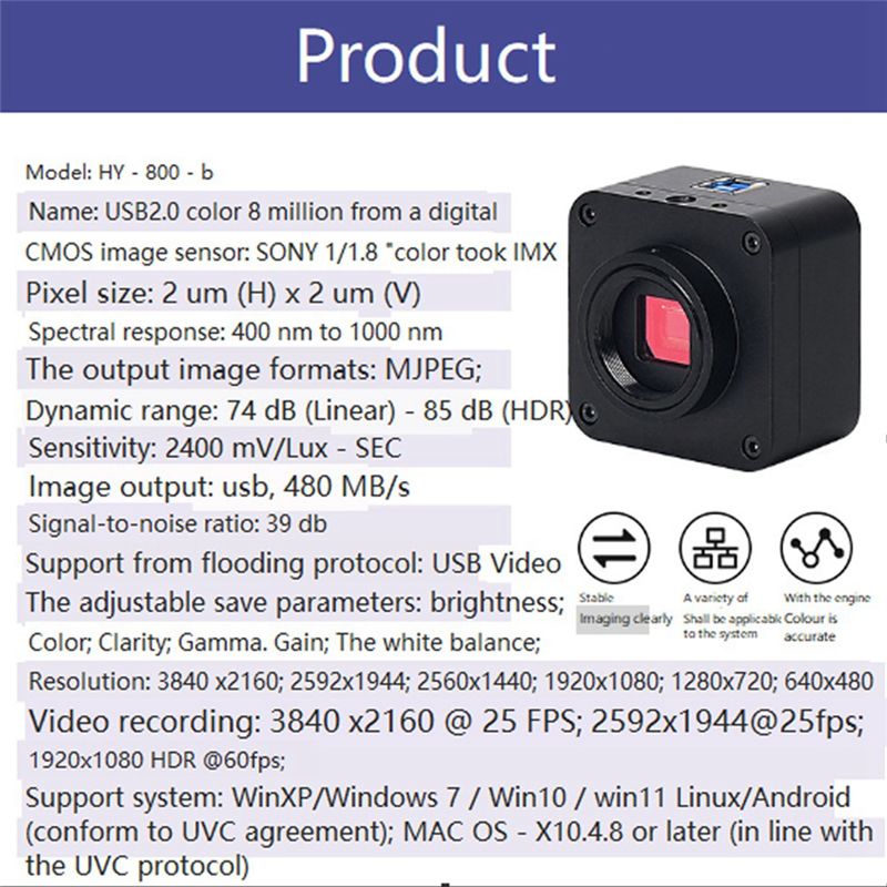 【A17Z】Microscope Camera Kit Mi - 4K Microscope Camera Sony Sensor review and price