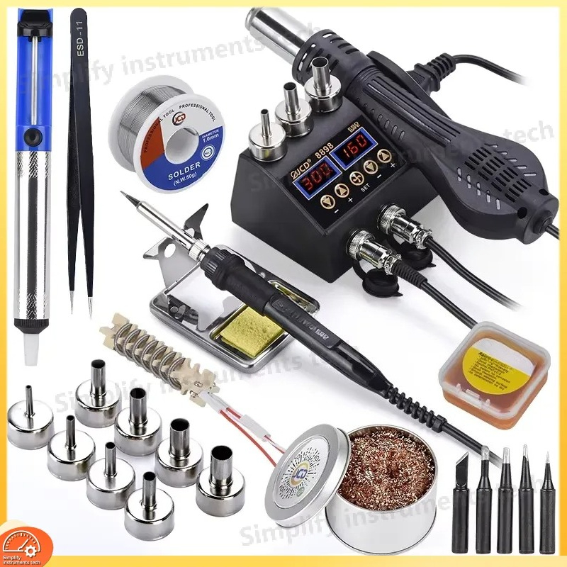 8898 Soldering Station 750W 2  - 2 In 1 Soldering Rework Station 750W review and price