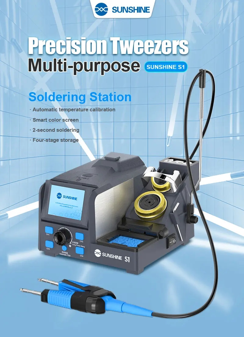 SUNSHINE S1 Precision Tweezers - C210 Precision Soldering Station review and price