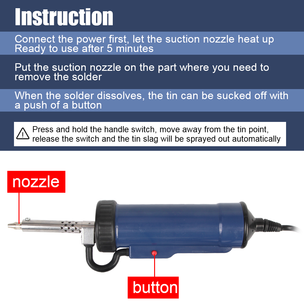Remove Pump with 3 Suction Noz - Desoldering Pump Electric Vacuum Station review and price